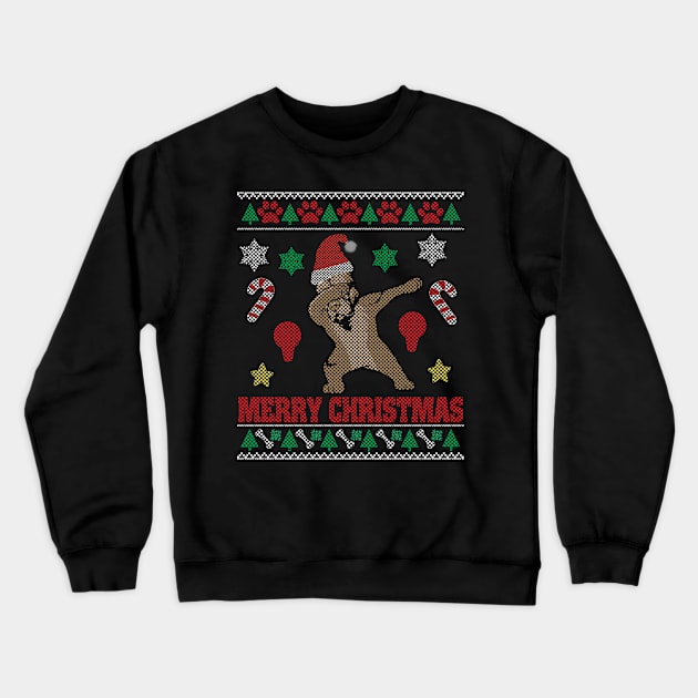 Pitbull Dog Dabbing Dance Ugly Sweater Christmas Crewneck Sweatshirt by suongmerch